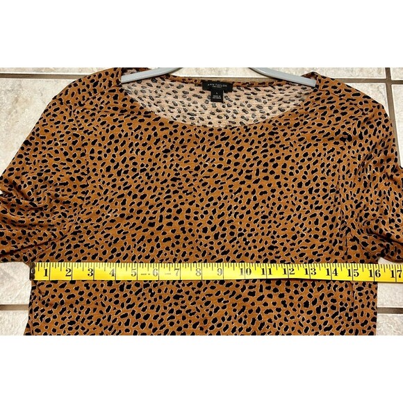 Ann Taylor Women Size L Wool Blend Animal Print Sweater Bohemian Timeless - Picture 8 of 9